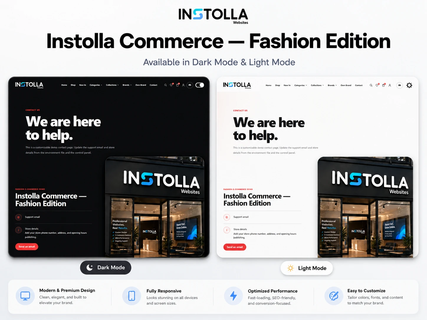 Instolla Commerce — Fashion Edition